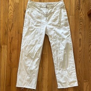 Ba&sh sz 29 white jeans raw edge zip fly great pre owned condition Pants